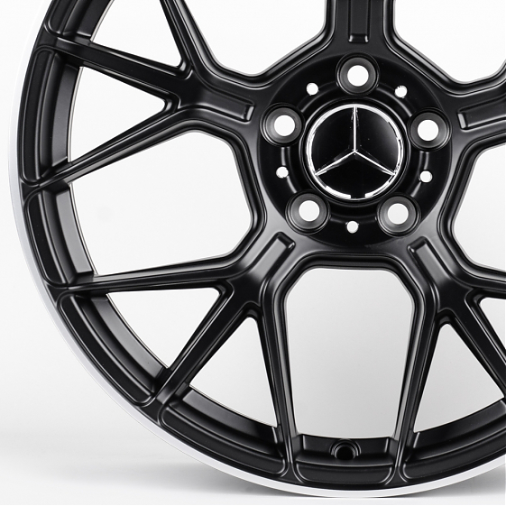 Литые диски 81186 Mercedes-Benz ZXDF0-FG441 18 J8 ET35 5x112 66.6 чёрный матовый + полированный обод: Фото 2