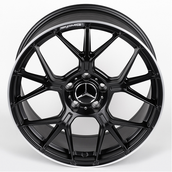 Литые диски 81186 Mercedes-Benz ZXDF0-FG441 18 J8 ET35 5x112 66.6 чёрный матовый + полированный обод: Фото 3