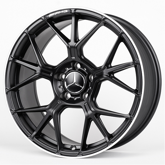 Литые диски 81186 Mercedes-Benz ZXDF0-FG441 18 J8 ET35 5x112 66.6 чёрный матовый + полированный обод: Фото 5