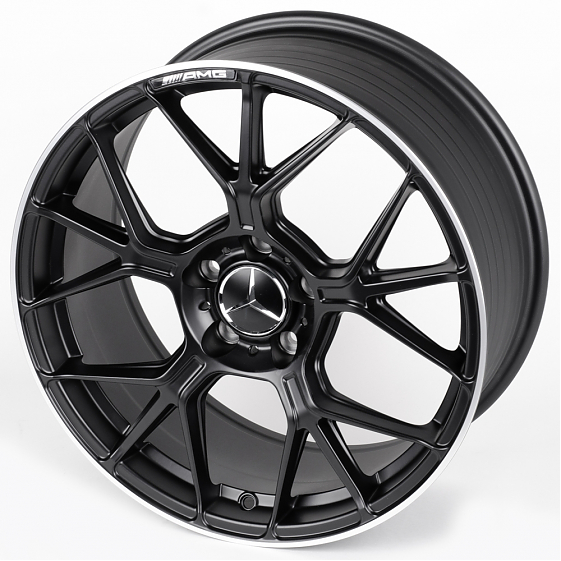 Литые диски 81186 Mercedes-Benz ZXDF0-FG441 18 J8 ET35 5x112 66.6 чёрный матовый + полированный обод: Фото 6