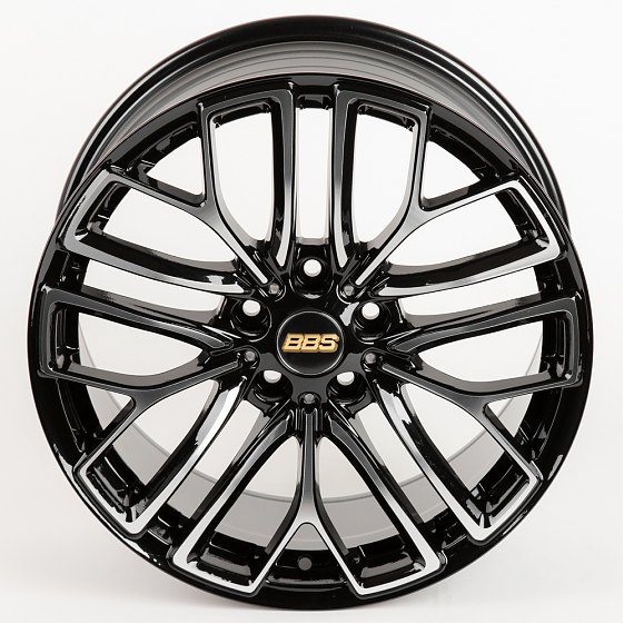 Литые диски 80209 BBS 5096X-CT355 18 J8.5 ET40 5x112 66.6 чёрный + полированные спицы: Фото 3