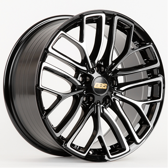 Литые диски 80209 BBS 5096X-CT355 18 J8.5 ET40 5x112 66.6 чёрный + полированные спицы: Фото 4