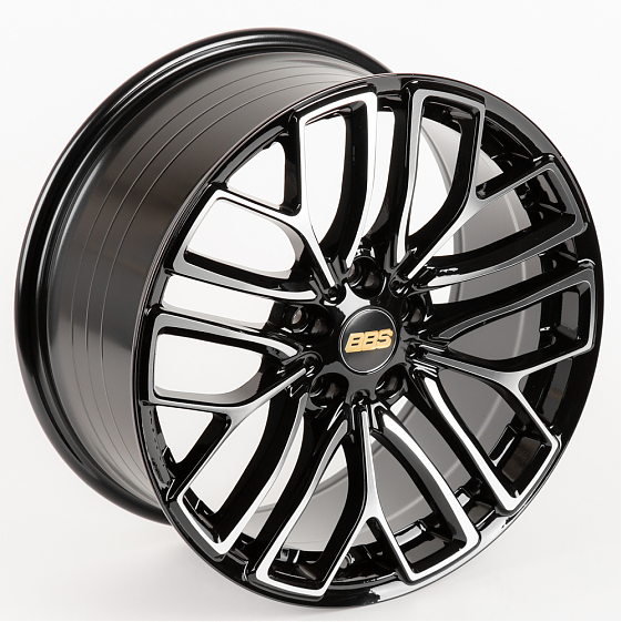 Литые диски 80209 BBS 5096X-CT355 18 J8.5 ET40 5x112 66.6 чёрный + полированные спицы: Фото 5