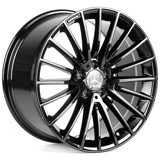 Литые диски 82585 Mercedes-Benz IVF-3064-H3064FA 19 J9.5 ET43 5x112 66.5 чёрный глянцевый: Фото 4