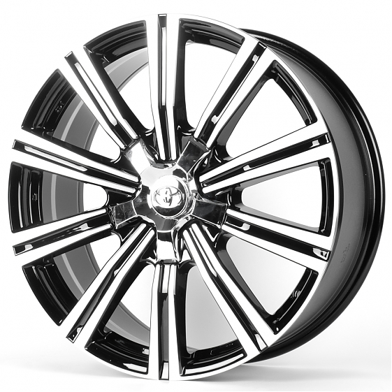 Литые диски 81687 Toyota FC937-CT538 21 J8.5 ET45 5x150 110.1 чёрный + полированные спицы: Фото 5