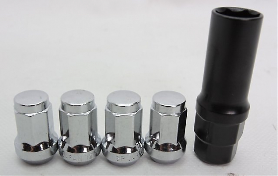 Гайка 60008 Wheel Lock 7 граней конус 12x1,5 33mm серебро 19/21: Фото 1