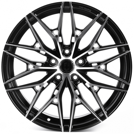 Литые диски 81778 HRE FC003-DS329 18 J8 ET35 5x112 66,56 чёрный матовый + полированные спицы: Фото 1
