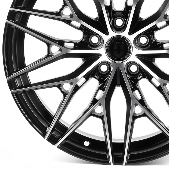 Литые диски 81778 HRE FC003-DS329 18 J8 ET35 5x112 66,56 чёрный матовый + полированные спицы: Фото 2