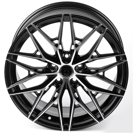Литые диски 81778 HRE FC003-DS329 18 J8 ET35 5x112 66,56 чёрный матовый + полированные спицы: Фото 3