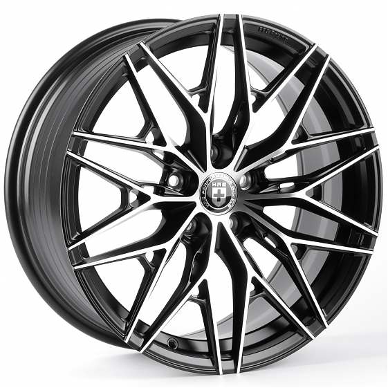 Литые диски 81778 HRE FC003-DS329 18 J8 ET35 5x112 66,56 чёрный матовый + полированные спицы: Фото 4
