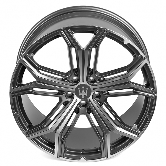Кованые диски 71357 SL577 21 J10.5 ET53 5x114.3 67.1 графит + полированные спицы: Фото 4