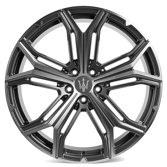 Кованые диски 71357 SL577 21 J10.5 ET53 5x114.3 67.1 графит + полированные спицы: Фото 1