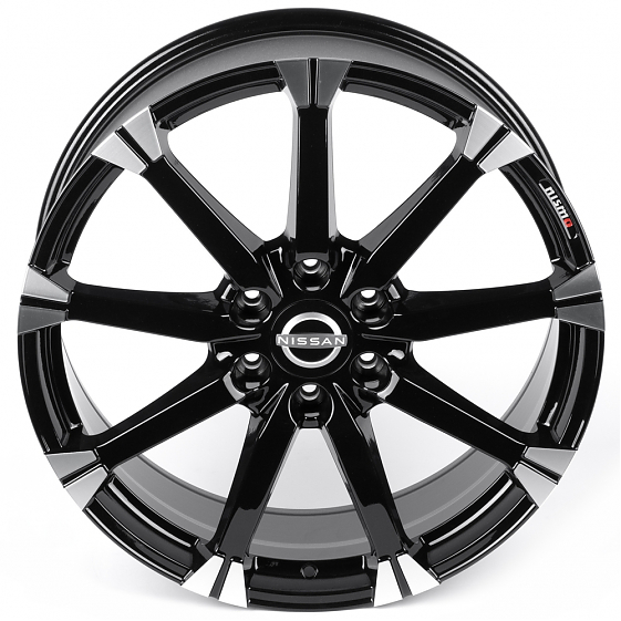 Литые диски 82338 Nissan IVF3497-CT553 22 J8.5 ET45 6x139.7 77.8 чёрный глянцевый + полированные спи: Фото 3