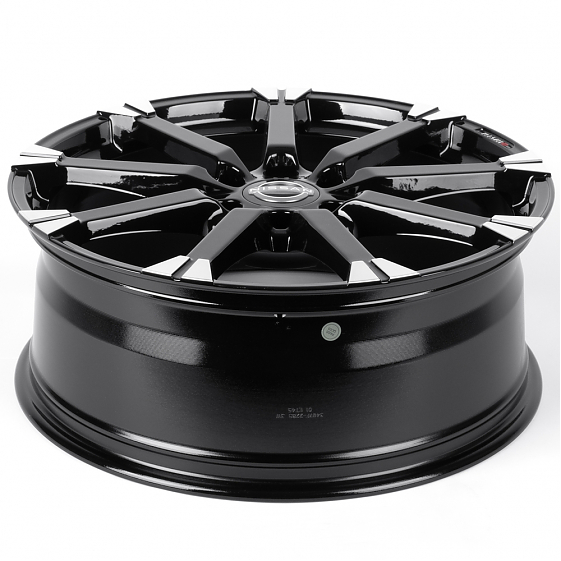 Литые диски 82338 Nissan IVF3497-CT553 22 J8.5 ET45 6x139.7 77.8 чёрный глянцевый + полированные спи: Фото 7