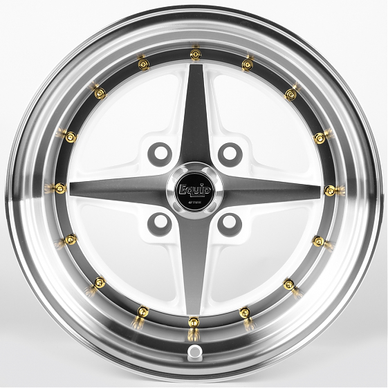 Литые диски 82199 Work KS166-CT461 15 J9 ET-10 4x114.3 73.1 белый + полированные спицы: Фото 1