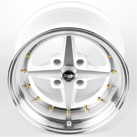 Литые диски 82199 Work KS166-CT461 15 J9 ET-10 4x114.3 73.1 белый + полированные спицы: Фото 3