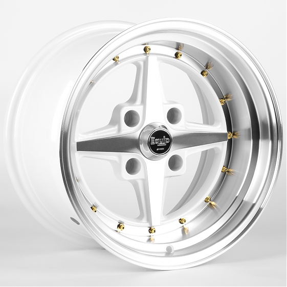 Литые диски 82199 Work KS166-CT461 15 J9 ET-10 4x114.3 73.1 белый + полированные спицы: Фото 4