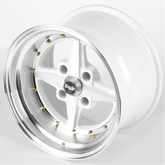 Литые диски 82199 Work KS166-CT461 15 J9 ET-10 4x114.3 73.1 белый + полированные спицы: Фото 6