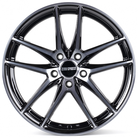Литые диски 80813 ZERO 2266-CT354 18 J8 ET40 5x114.3 73.1 чёрный глянцевый + полированные спицы + тё: Фото 1