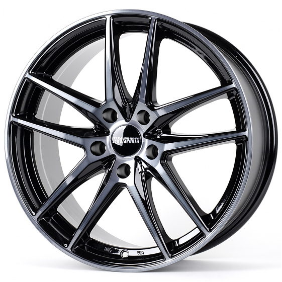 Литые диски 80813 ZERO 2266-CT354 18 J8 ET40 5x114.3 73.1 чёрный глянцевый + полированные спицы + тё: Фото 5