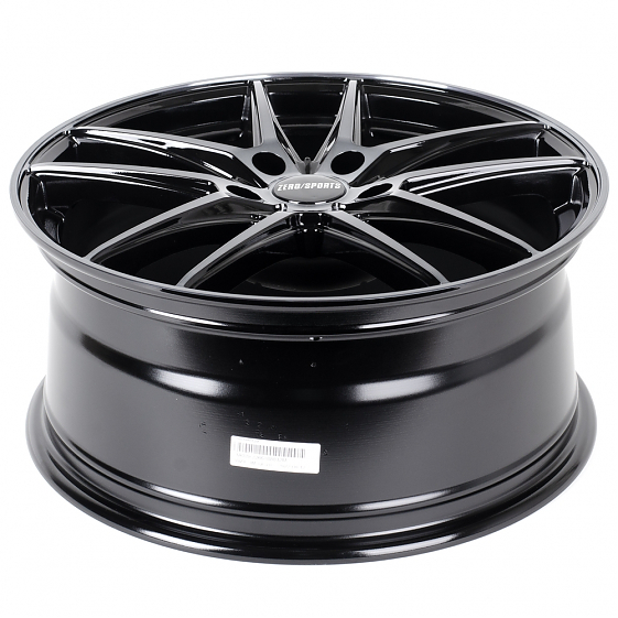 Литые диски 80813 ZERO 2266-CT354 18 J8 ET40 5x114.3 73.1 чёрный глянцевый + полированные спицы + тё: Фото 7