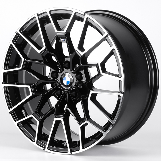 Литые диски 82087 BMW IVF-3209-SM187 19 J9.5 ET35 5x112 66.5 чёрный + полированные спицы: Фото 5