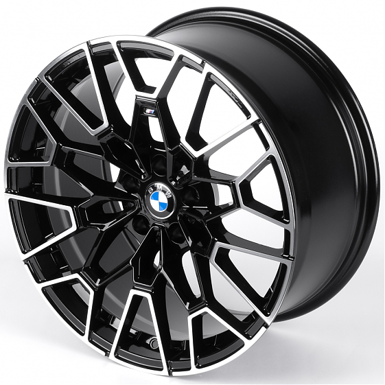 Литые диски 82087 BMW IVF-3209-SM187 19 J9.5 ET35 5x112 66.5 чёрный + полированные спицы: Фото 6