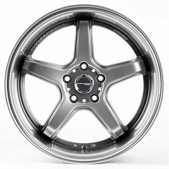 Литые диски 81034 Work SL056-231004-3A 18 J10.5 ET18 5x114.3 73.1 серебро тёмное + полированный обод: Фото 1