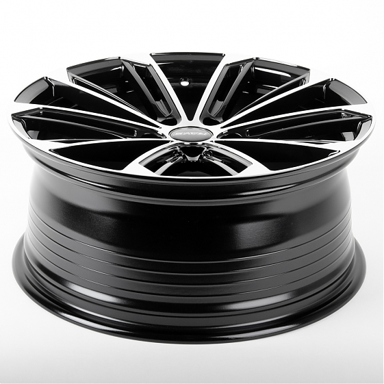 Литые диски 81139 Rays F1741-SK163 18 J8 ET35 5x114.3 73.1 чёрный глянцевый + полированные спицы: Фото 7