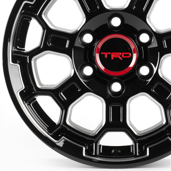 Литые диски 81759 TRD FC3211-DS316 17 J8 ET25 6x139.7 106.1 чёрный + полировка: Фото 2