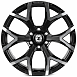 Кованые диски H251129G SKILL SV508-SL221 20 J9 ET0 6x139.7 77.8 чёрный матовый + полированные спицы