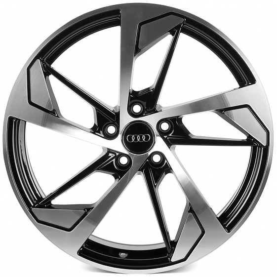 Кованые диски 0923-34 PTRACING FG430X-CS396 19 J8.5 ET28 5x112 66.45 чёрный + полированные спицы: Фото 1