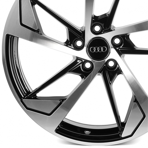 Кованые диски 0923-34 PTRACING FG430X-CS396 19 J8.5 ET28 5x112 66.45 чёрный + полированные спицы: Фото 2