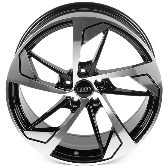 Кованые диски 0923-34 PTRACING FG430X-CS396 19 J8.5 ET28 5x112 66.45 чёрный + полированные спицы: Фото 3