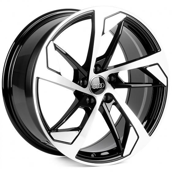 Кованые диски 0923-34 PTRACING FG430X-CS396 19 J8.5 ET28 5x112 66.45 чёрный + полированные спицы: Фото 4