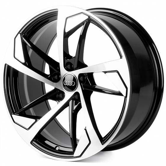 Кованые диски 0923-34 PTRACING FG430X-CS396 19 J8.5 ET28 5x112 66.45 чёрный + полированные спицы: Фото 5