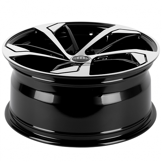 Кованые диски 0923-34 PTRACING FG430X-CS396 19 J8.5 ET28 5x112 66.45 чёрный + полированные спицы: Фото 7