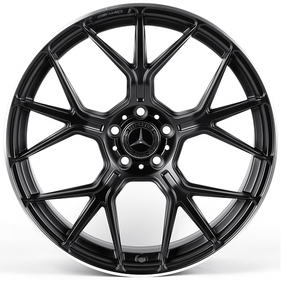 Литые диски 82192 Mercedes-Benz FA717-CT525 20 J9.5 ET43 5x112 66.6 чёрный матовый + полированный об: Фото 1