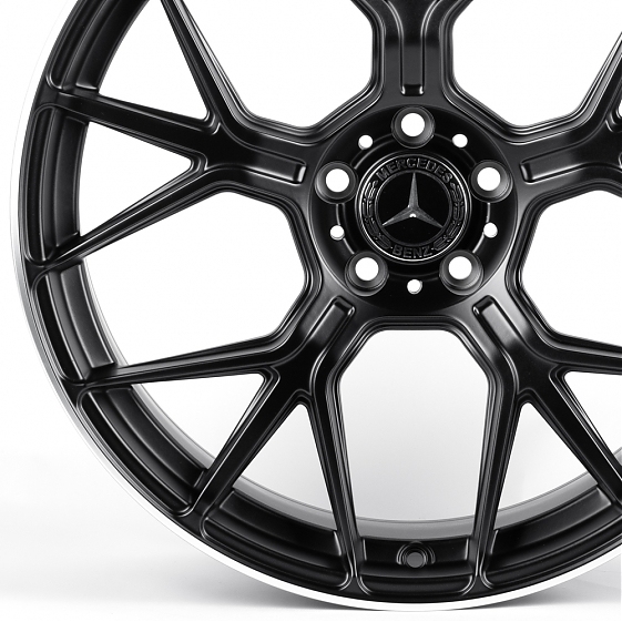 Литые диски 82192 Mercedes-Benz FA717-CT525 20 J9.5 ET43 5x112 66.6 чёрный матовый + полированный об: Фото 2