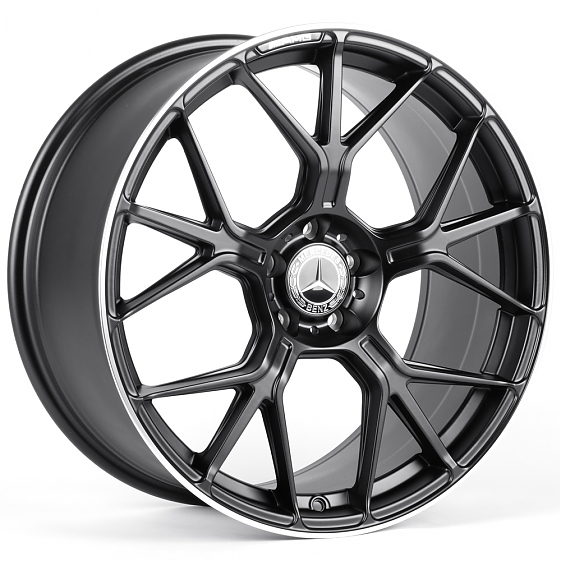 Литые диски 82192 Mercedes-Benz FA717-CT525 20 J9.5 ET43 5x112 66.6 чёрный матовый + полированный об: Фото 4