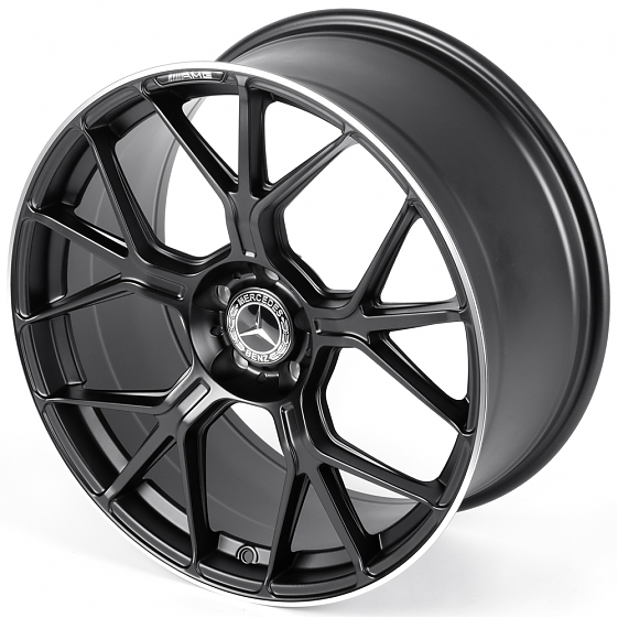 Литые диски 82192 Mercedes-Benz FA717-CT525 20 J9.5 ET43 5x112 66.6 чёрный матовый + полированный об: Фото 6