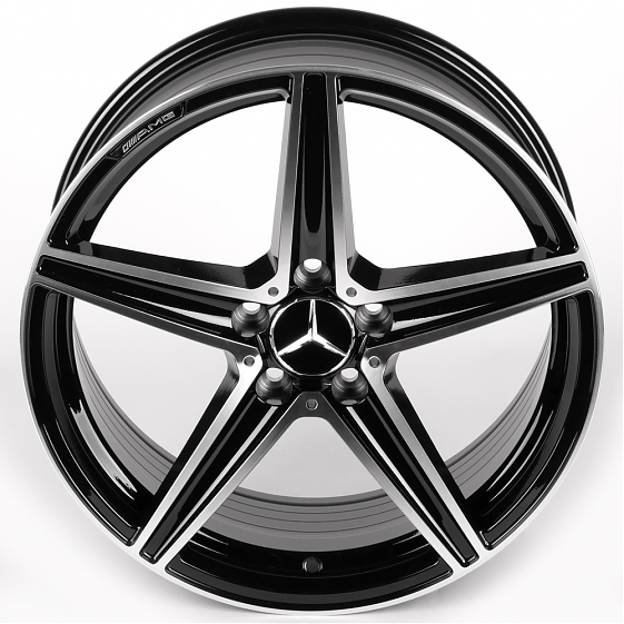 Литые диски 81879 Mercedes-Benz IVF-3173-SF069 18 J8 ET38 5x112 66.5 чёрный глянцевый + полированные: Фото 3