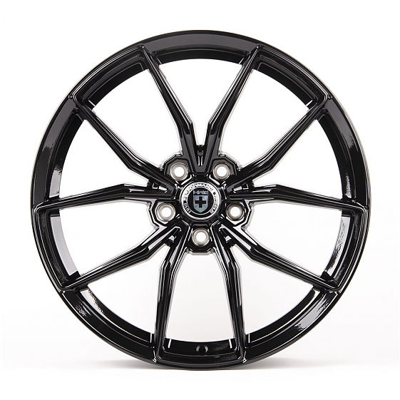 Литые диски 80687 HRE LK027-DS204 19 J8.5 ET35 5x114.3 73.1 чёрный глянцевый: Фото 1