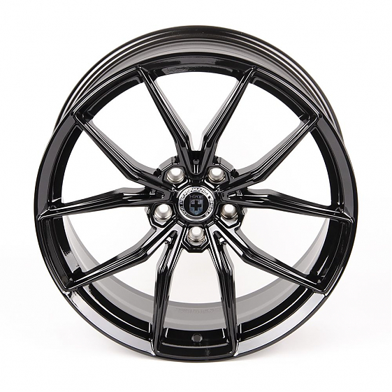 Литые диски 80687 HRE LK027-DS204 19 J8.5 ET35 5x114.3 73.1 чёрный глянцевый: Фото 3