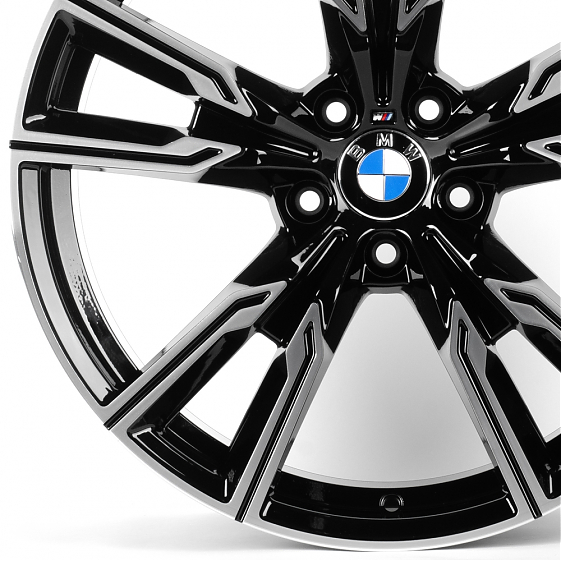 Литые диски 81690 BMW FC945-SF105 20 J11 ET35 5x120 74.1 чёрный + полированные спицы: Фото 2