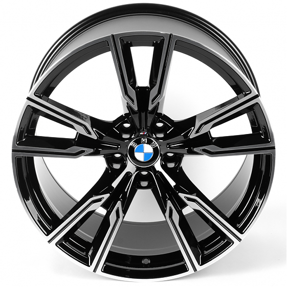 Литые диски 81690 BMW FC945-SF105 20 J11 ET35 5x120 74.1 чёрный + полированные спицы: Фото 3