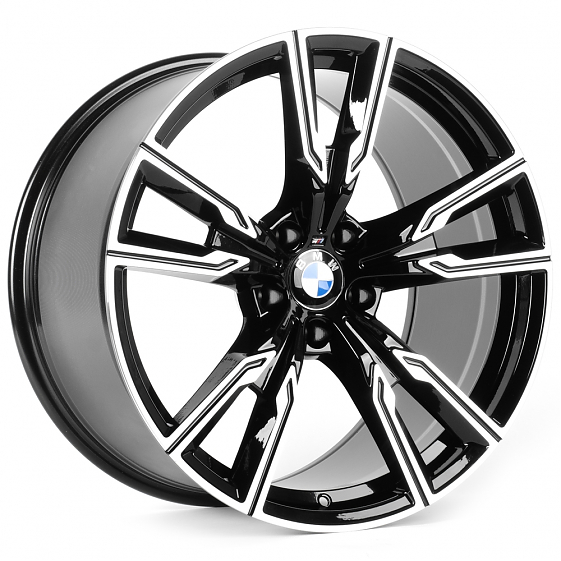 Литые диски 81690 BMW FC945-SF105 20 J11 ET35 5x120 74.1 чёрный + полированные спицы: Фото 4