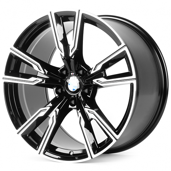 Литые диски 81690 BMW FC945-SF105 20 J11 ET35 5x120 74.1 чёрный + полированные спицы: Фото 5