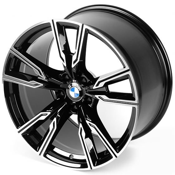 Литые диски 81690 BMW FC945-SF105 20 J11 ET35 5x120 74.1 чёрный + полированные спицы: Фото 6