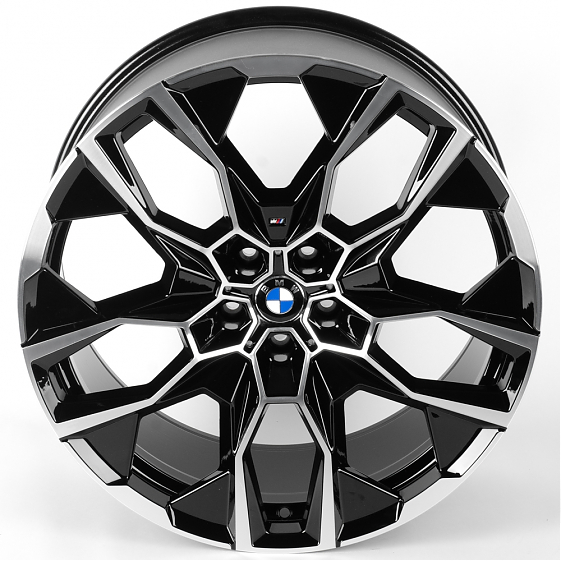 Литые диски 82082 BMW IVF-3151-FG629 21 J10.5 ET43 5x112 66.5 чёрный + полированные спицы: Фото 3
